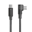 Kabel USB-C Forcell F-ENERGY 90° 100 W 1,2 m černý