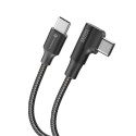 Kabel Forcell F-ENERGY USB-C 100W 90° 2 m černý