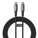 Kabel Veger CC1-ZSD USB-C 100W 5A s LED - černý
