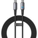 Kabel Veger PD 5A 240W CC2-ZSD USB-C s LED - černý