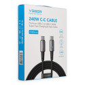 Kabel Veger PD 5A 240W CC2-ZSD USB-C s LED - černý