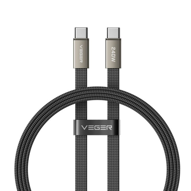 Kabel Veger VEGER PD 5A 240W CC2-MTB pro USB-C zařízení - černý
