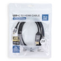Kabel Blue Star USB C na HDMI 4K 60Hz 2 m - černý
