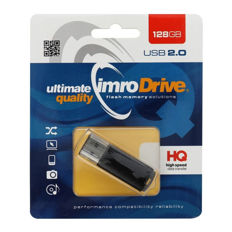 Flashdisk IMRO BLACK 128GB USB2.0 - černý