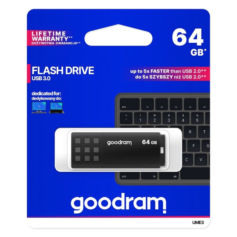 Flashdisk GOODRAM UME3 64GB USB3.2 - černá