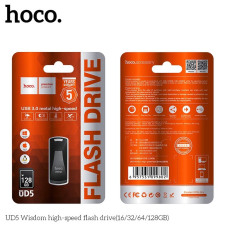 USB flash disk Hoco UD5 128GB USB 3.0 šedá