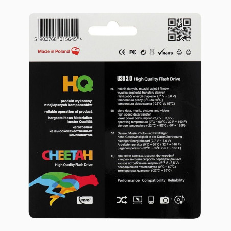 Flashdisk IMRO CHEETAH 128GB USB 3.0 černá