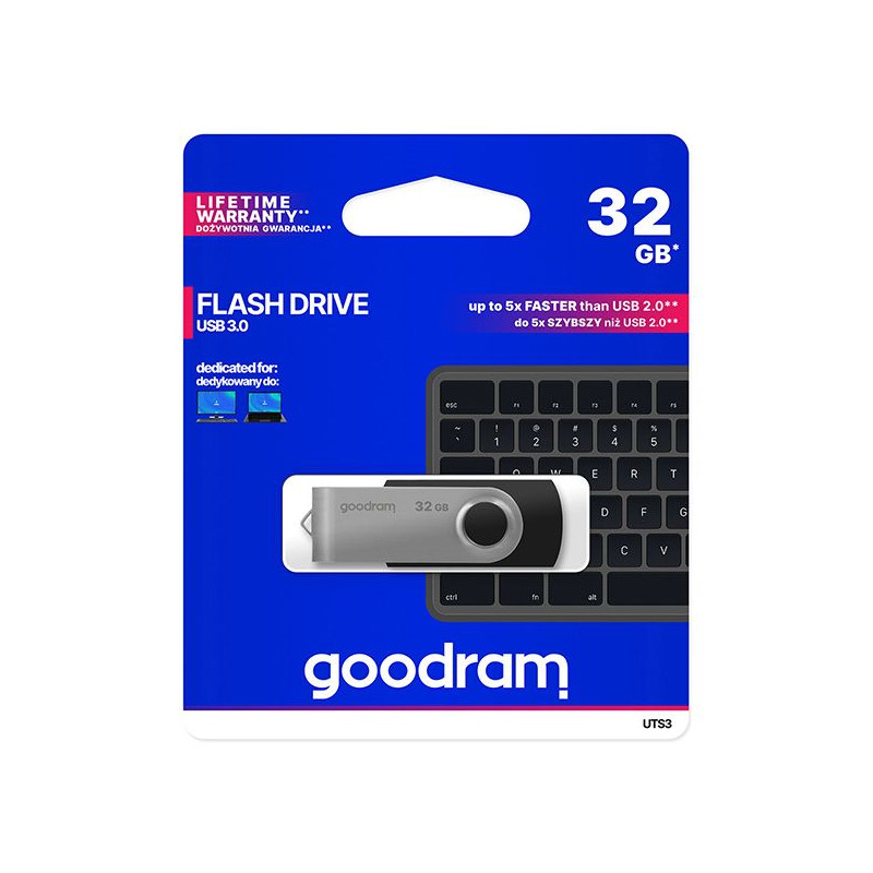 USB flash disk GOODRAM UTS3 32GB USB3.2 pro - černý