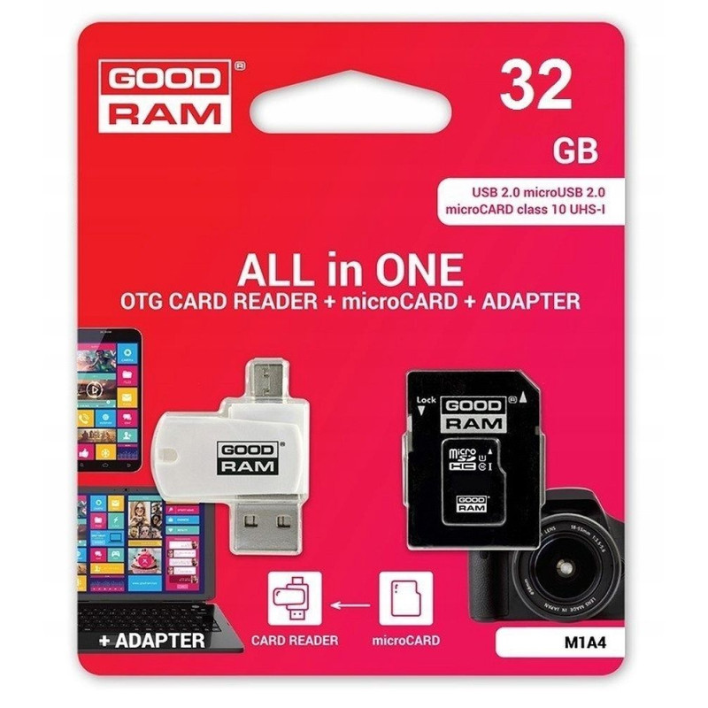 Čtečka paměťových karet Goodram ALL IN ONE M1A4 pro microSD - černá