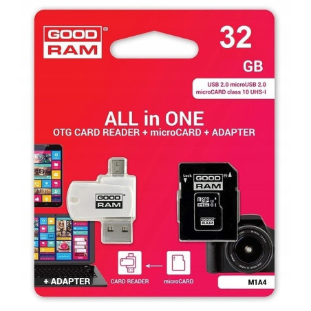 Čtečka microSD Goodram ALL IN ONE M1A4 32GB + adaptér