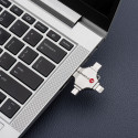 USB flash disk Forcell F-DATA METAL QUAD 16GB - stříbrný