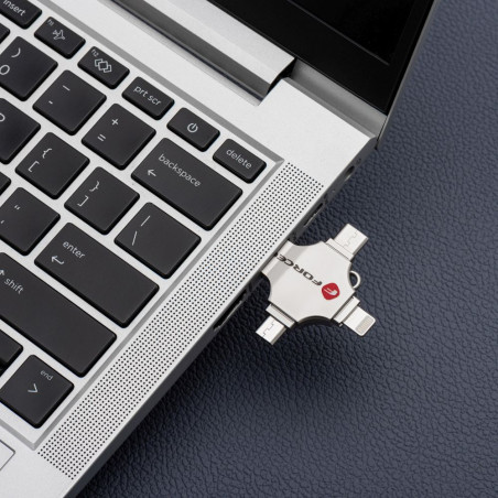 USB flash disk Forcell F-DATA METAL QUAD 16GB - stříbrný