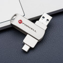 Forcell F-Data Metal Duo 128GB USB-A/USB-C stříbrná