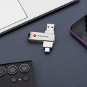 Forcell F-Data Metal Duo 128GB USB-A/USB-C stříbrná