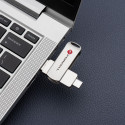 Pendrive Forcell F-Data Metal Duo 16GB USB-A/USB-C stříbrný