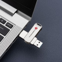 Pendrive Forcell F-Data Metal Duo 32GB USB-A/USB-C stříbrná