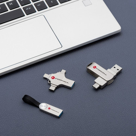 Forcell F-Data Metal 16GB USB 3.2 Gen1 USB-A - stříbrný