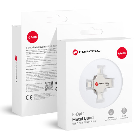 USB Flash disk 64GB Forcell F-Data Metal Quad