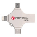 USB flash disk Forcell F-Data Metal Quad 128GB stříbrná