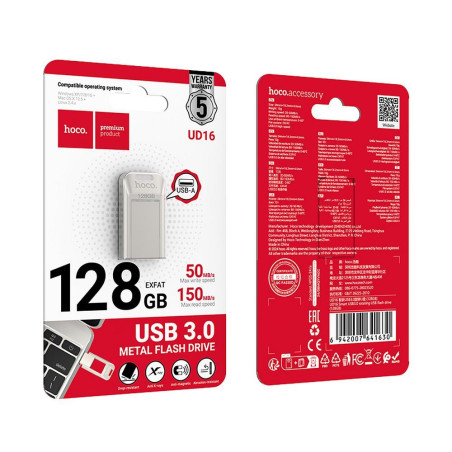 Flashdisk Hoco UD16 128GB USB 3.0 (USB A) pearl nickel