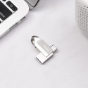 USB flash disk Hoco UD8 32GB USB A + USB C - perleťový nikl