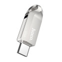 USB flash disk Hoco UD8 32GB USB A + USB C - perleťový nikl