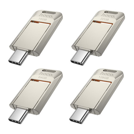 USB flash disk Hoco UD17 32GB USB-C - pearl nickel