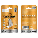 USB flash disk Hoco UD8 16GB (USB A + USB C) - perleťový nikl