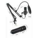 Kondenzátorový mikrofon ART AC-03 USB na rameni - černý