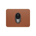 Satechi VEGAN LEATHER podložka pod myš hnědá