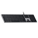 Satechi Slim W3 Wired QWERTY – USB-C klávesnice vesmírně šedá