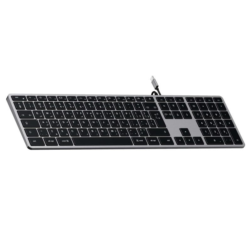 Klávesnice Satechi SLIM W3 Wired QWERTY pro počítač - vesmírně šedá
