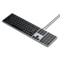 Satechi Slim W3 Wired QWERTY – USB-C klávesnice vesmírně šedá