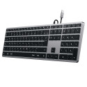 Satechi Slim W3 Wired QWERTY – USB-C klávesnice vesmírně šedá