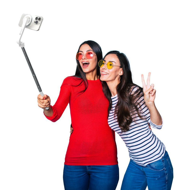 Držák / selfie tyč Forcell MagSelfie S100M pro chytré telefony - bílá