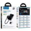 Hoco HU1 bezdrátový adaptér CarPlay USB-A/USB-C - černý