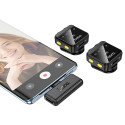 Bezdrátový klopový mikrofon Hoco L17 pro Lightning/USB-C – čern�