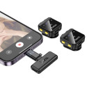 Bezdrátový klopový mikrofon Hoco L17 pro Lightning/USB-C – čern�
