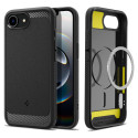 Spigen Rugged Armor MagSafe pouzdro pro iPhone 16e – černé