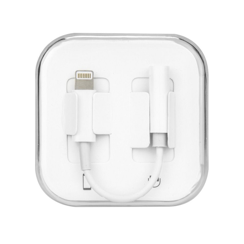 Redukce AUX Lightning (male) na Jack 3,5 mm (female) - bílá