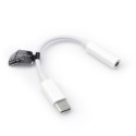 Redukce USB-C na Jack 3,5 mm AUX – bílá