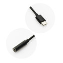 Adaptér AUX USB-C na Jack 3,5 mm černý