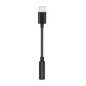 Adaptér AUX USB-C na Jack 3,5 mm černý