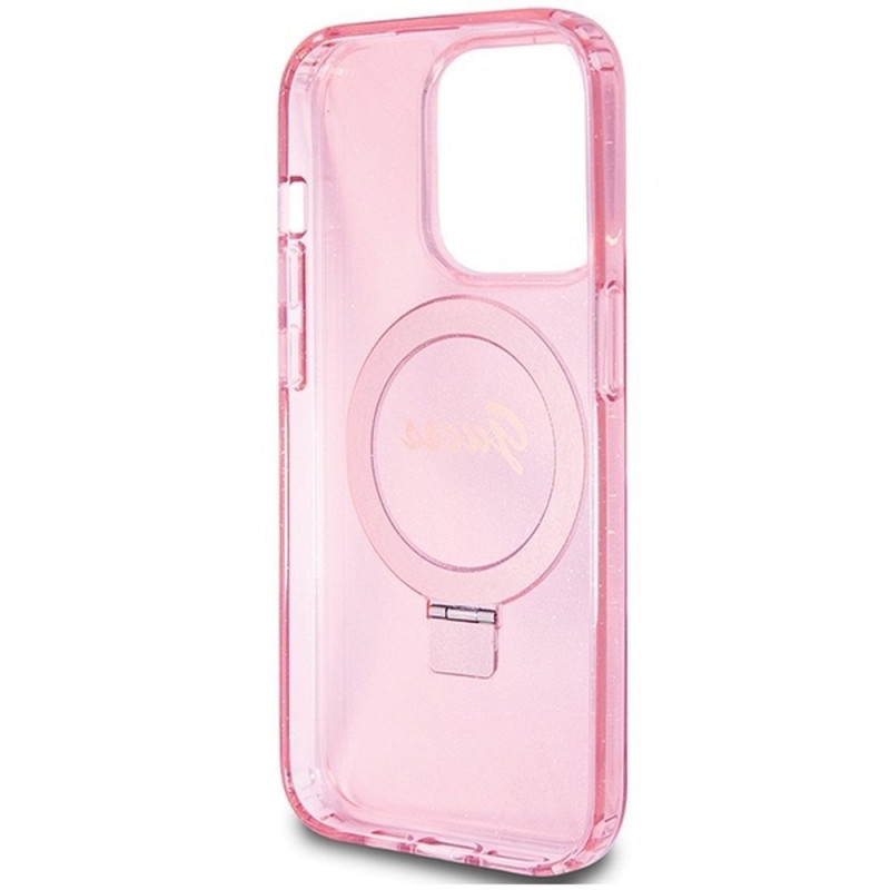 Kryt GUESS GUHMP15LHRSGSP pro iPhone 15 Pro - růžová glitter
