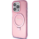 Kryt GUESS GUHMP15LHRSGSP pro iPhone 15 Pro – růžová glitter