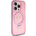 Kryt GUESS GUHMP15LHRSGSP pro iPhone 15 Pro – růžová glitter
