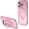 Kryt GUESS GUHMP15LHRSGSP pro iPhone 15 Pro – růžová glitter