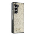 Kryt GUESS Glitter Script pro Samsung Z Fold 6 - zlatý