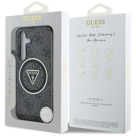 Kryt GUESS GUHMS25SHG4PRTGK pro Samsung S25 black