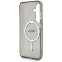 Kryt GUESS Glitter Circle MagSafe pro Samsung S25 - černý